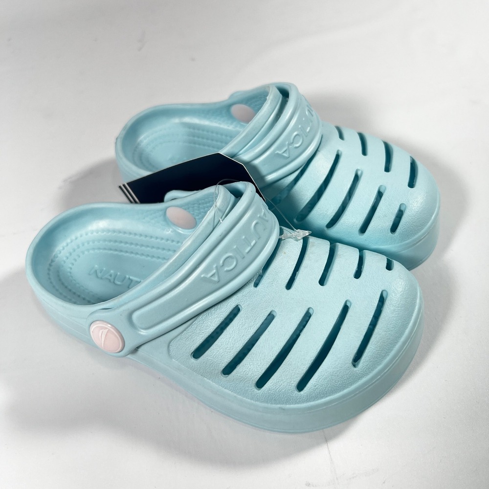 Nautica River Edge‎ Toddler Clogs Size 9 Real Aqua Blue KA3607G Water Shoes NEW